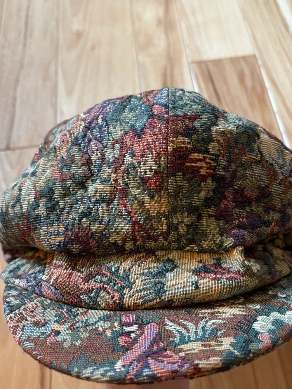 Vintage 90’s Liz Claiborne Floral Tapestry Newsboy Style Hat - Picture 2 of 9